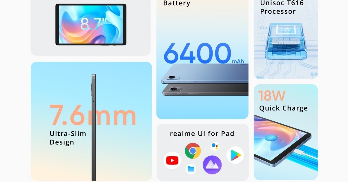Realme Pad mini ถูกเปิดตัวอย่างเป็นทางการด้วยราคาเริ่มต้น 6,500 บาท